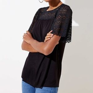 NWT Loft Lace Yoke Top